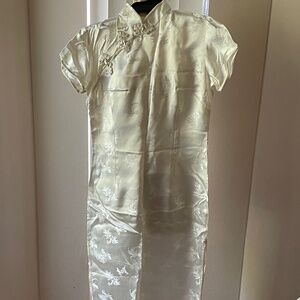 Cheongsam chinese dress cream med